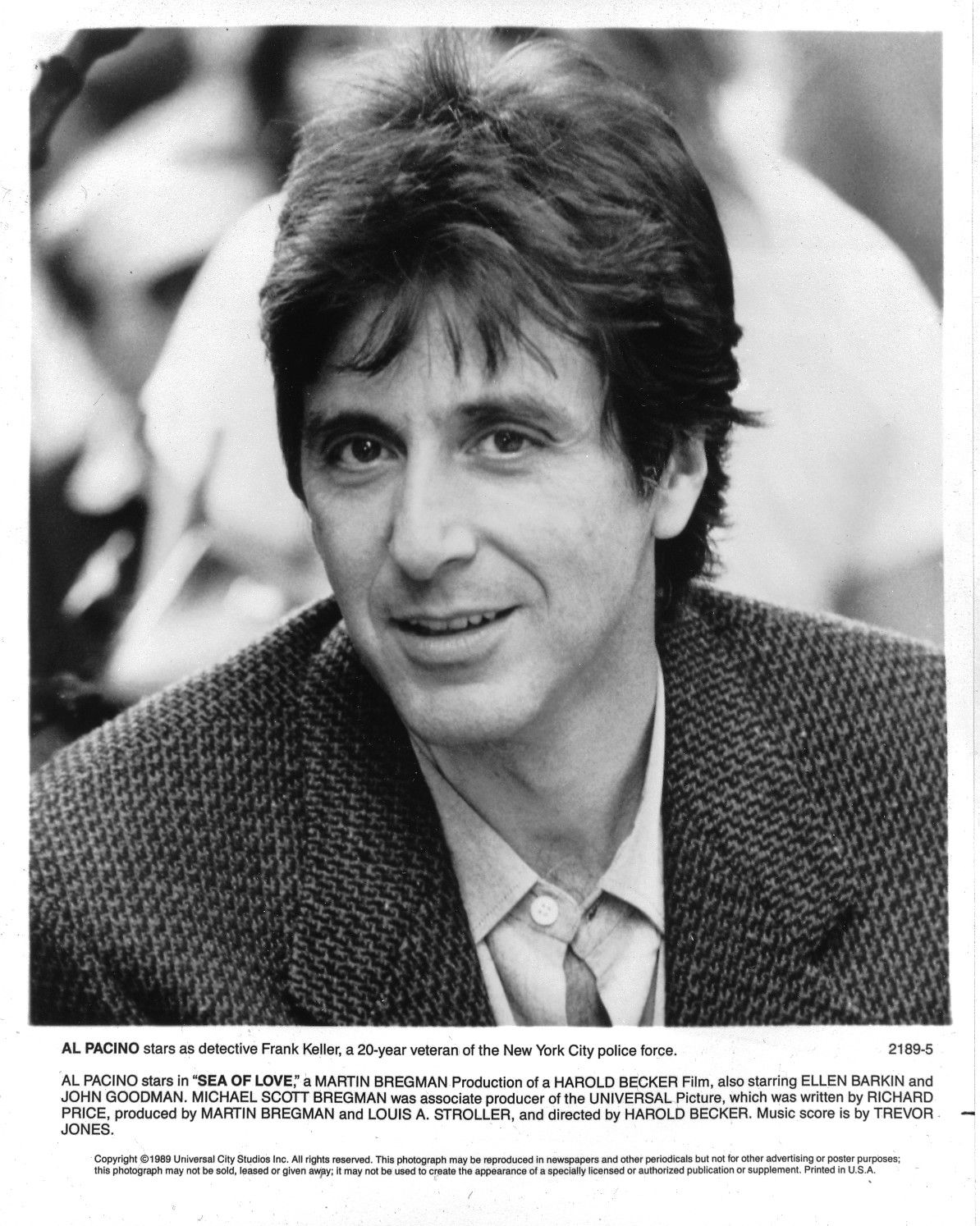 Sea of Love, Al Pacino, 1989 Love Movie, Movie Tv, Richard Price, Call