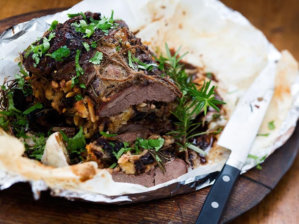 Recipe Stuffed Leg of Lamb with Prunes and Almonds Lamb Recipe Stuffed Leg of Lamb with Prunes and Almonds Lamb