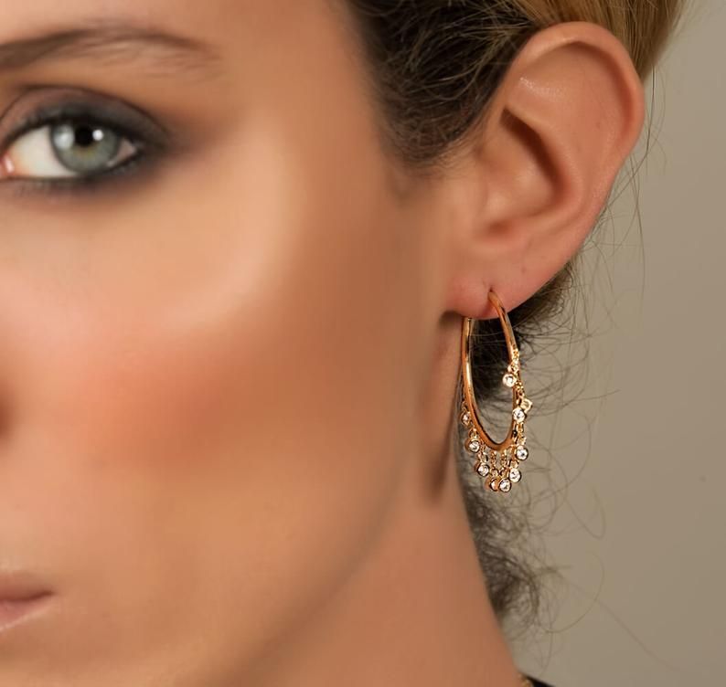 Weiy Boucles doreilles Pendantes Longues Boucles doreilles Pendantes pour Femmes