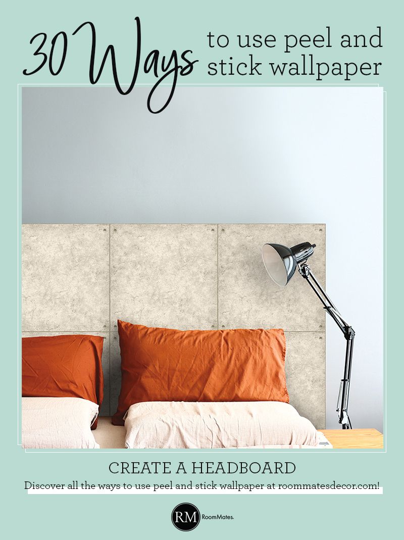 Used Peel And Stick Wallpaper As A Headboard In My New Apartment Interior Living Space Design Concept Furniture Home Deco Man Room Headboard Bedroom Design