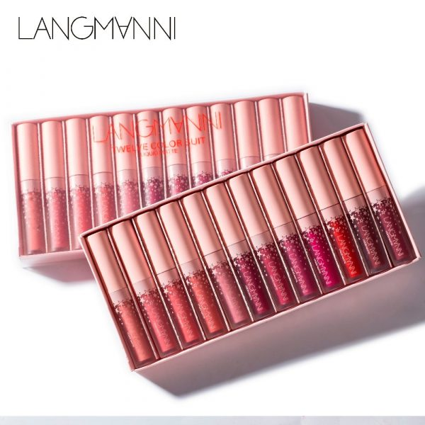 Ghim trên Lipstick LANGMANNI 12pcs kit matte Lipstick