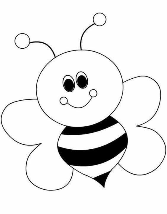 Download Pin by Carla Morgan on imagenes | Bee coloring pages, Art drawings for kids, Bee crafts