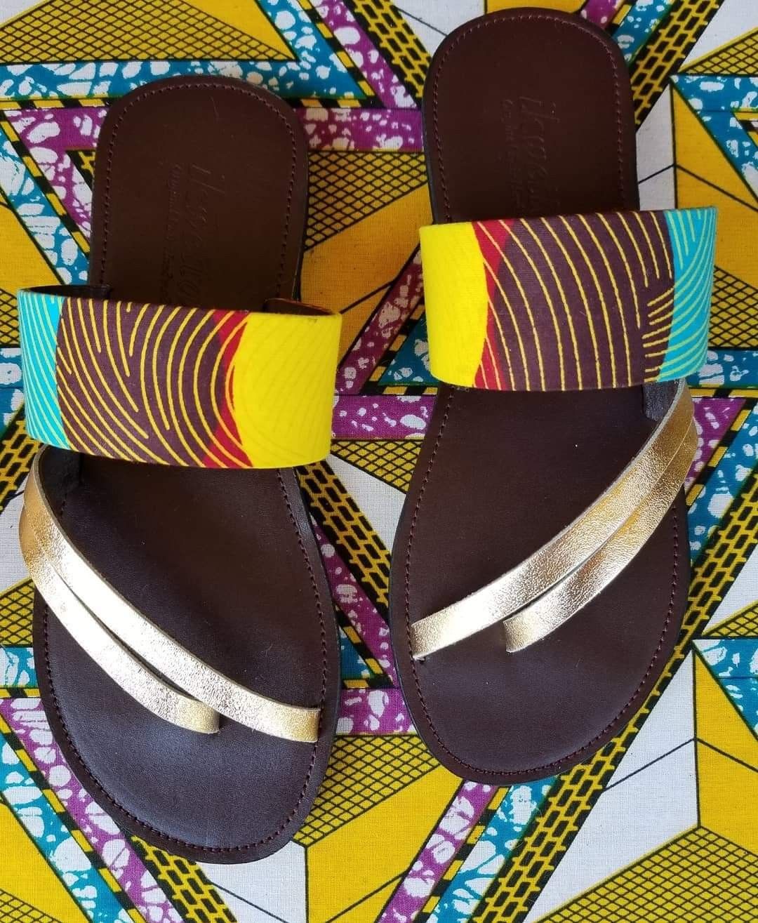 ankara gladiator sandals