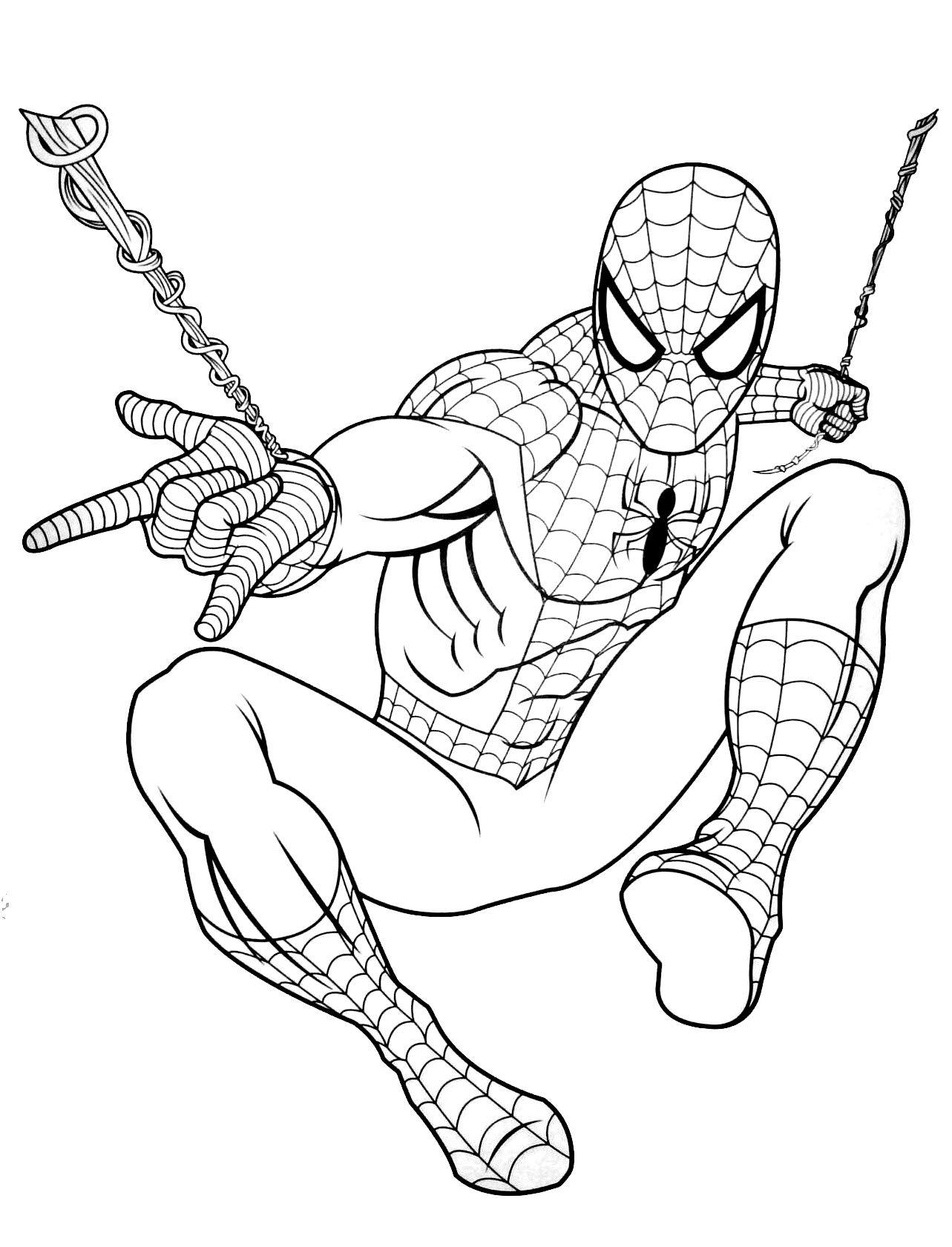 Free Coloring For Kids Spiderman