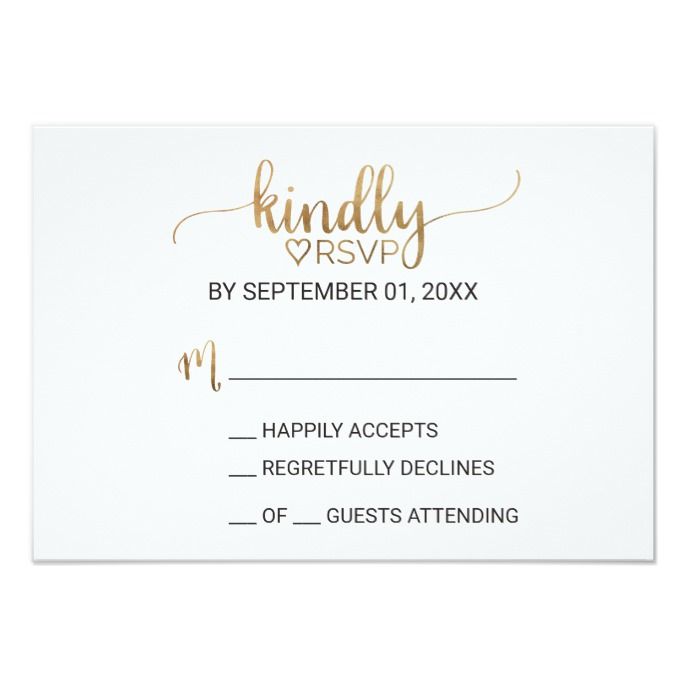 Simple Gold Calligraphy Wedding Rsvp Card Zazzle Simple Gold Calligraphy Wedding Rsvp Card Zazzle