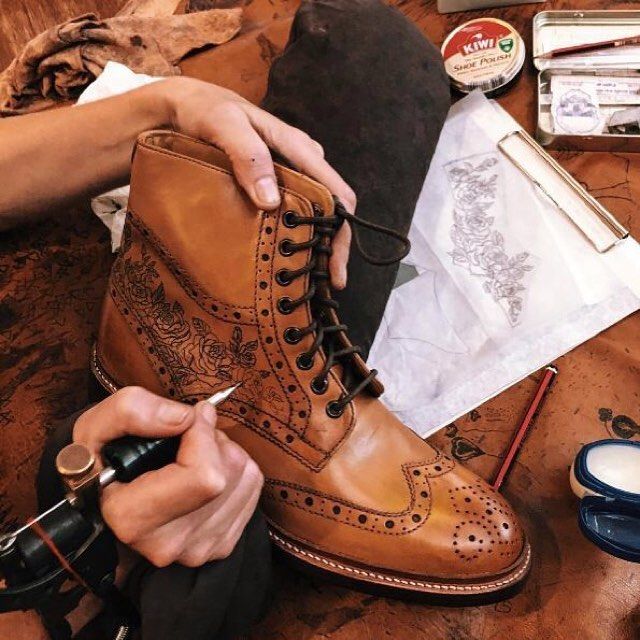 Rose Tattoo design on tan leather Wren brogue boots. Sweeney Tattoo exclusive at Oliver Sweeney Brogue Boots, Brogues, Men's Shoes, Shoe Boots, Dress Shoes, Tan Leather, Leather Shoes, Botas Chukka, Men Accessories