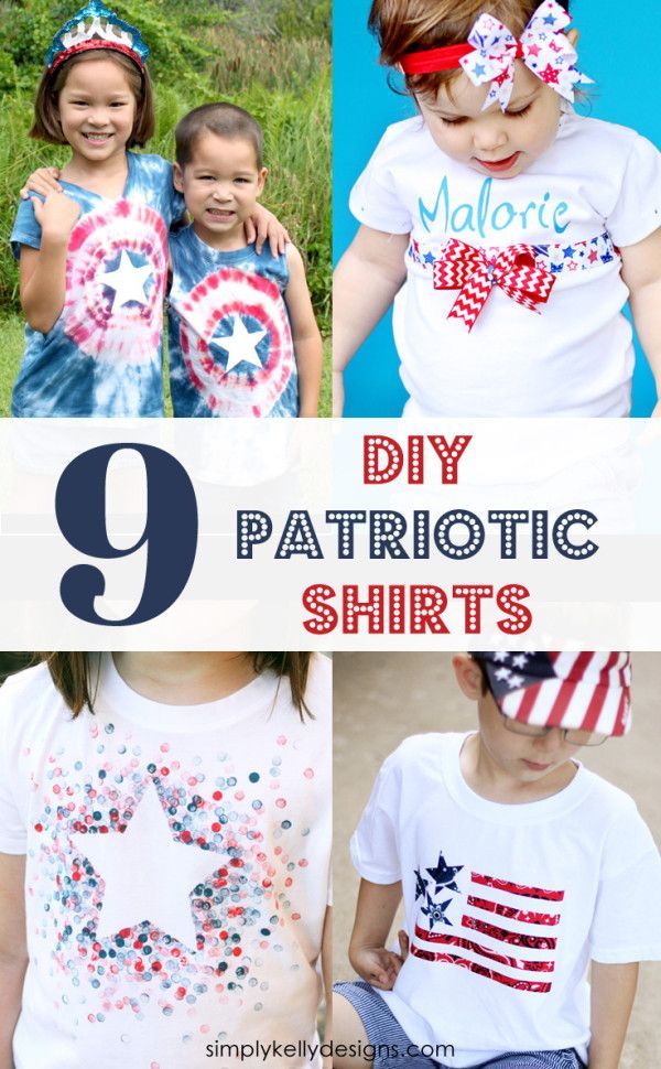 9 Creative DIY Patriotic Shirts » Simply Kelly Designs | Diy shirt ...