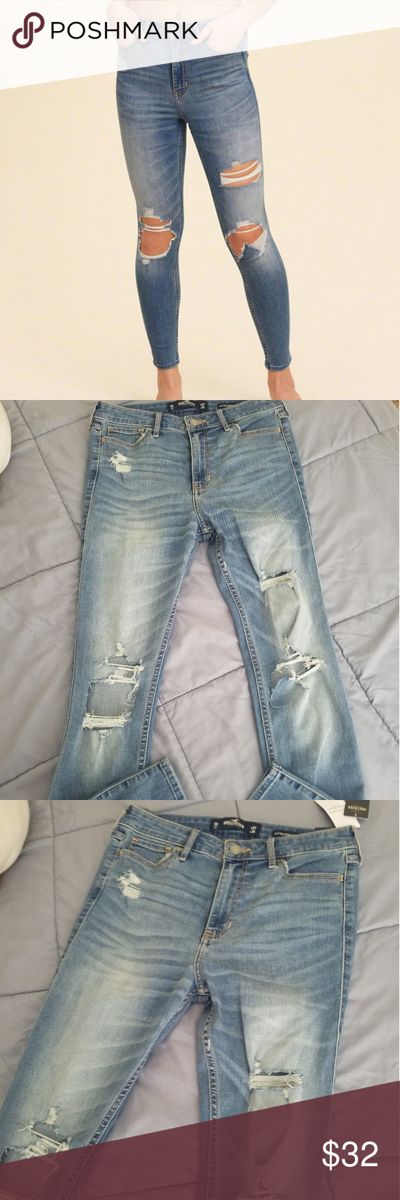 high rise super skinny crop vintage stretch hollister