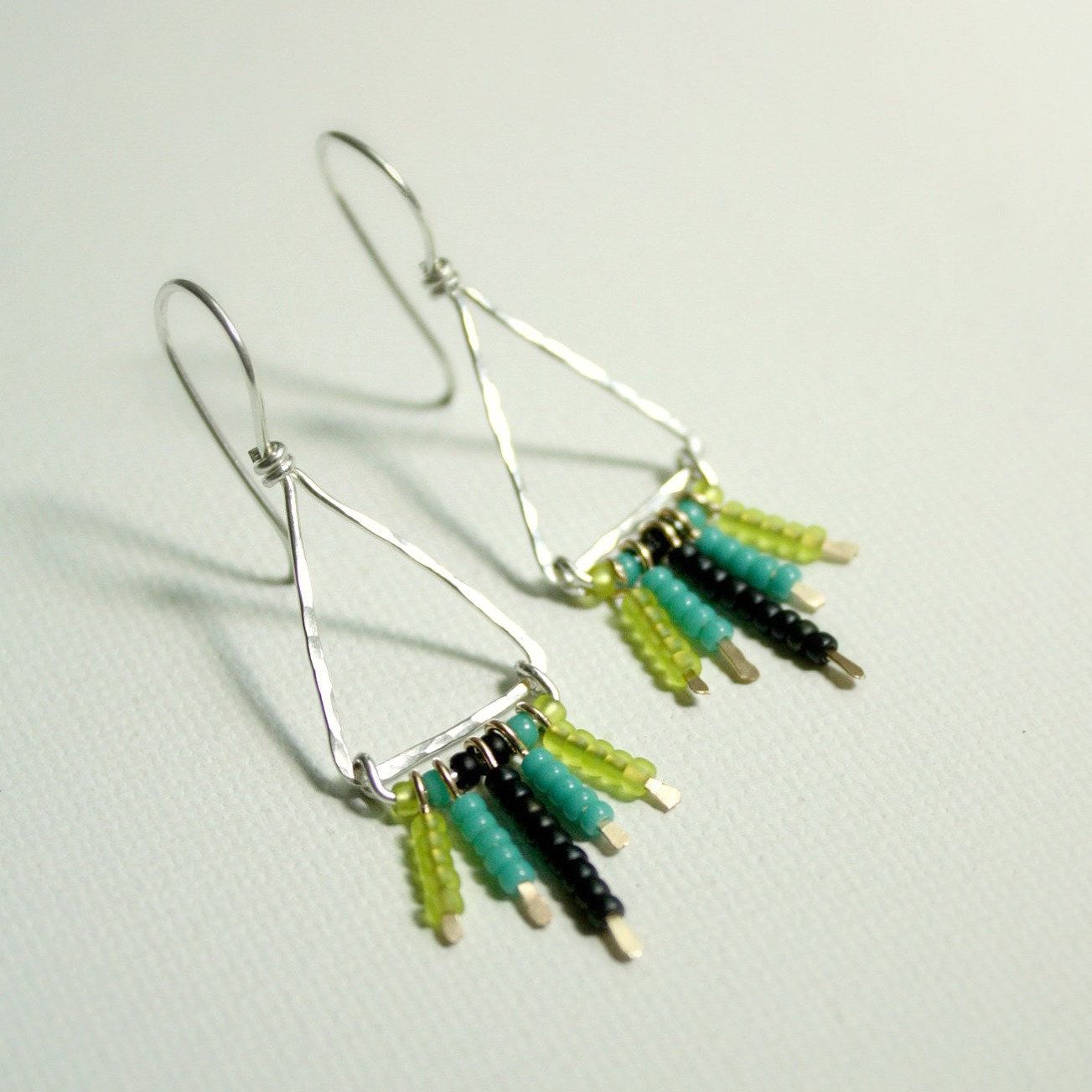 Striped Chandelier Earrings By Whyzee On Etsy Bijoux Pinterest Silver Striped Chandelier Earrings By Whyzee On Etsy