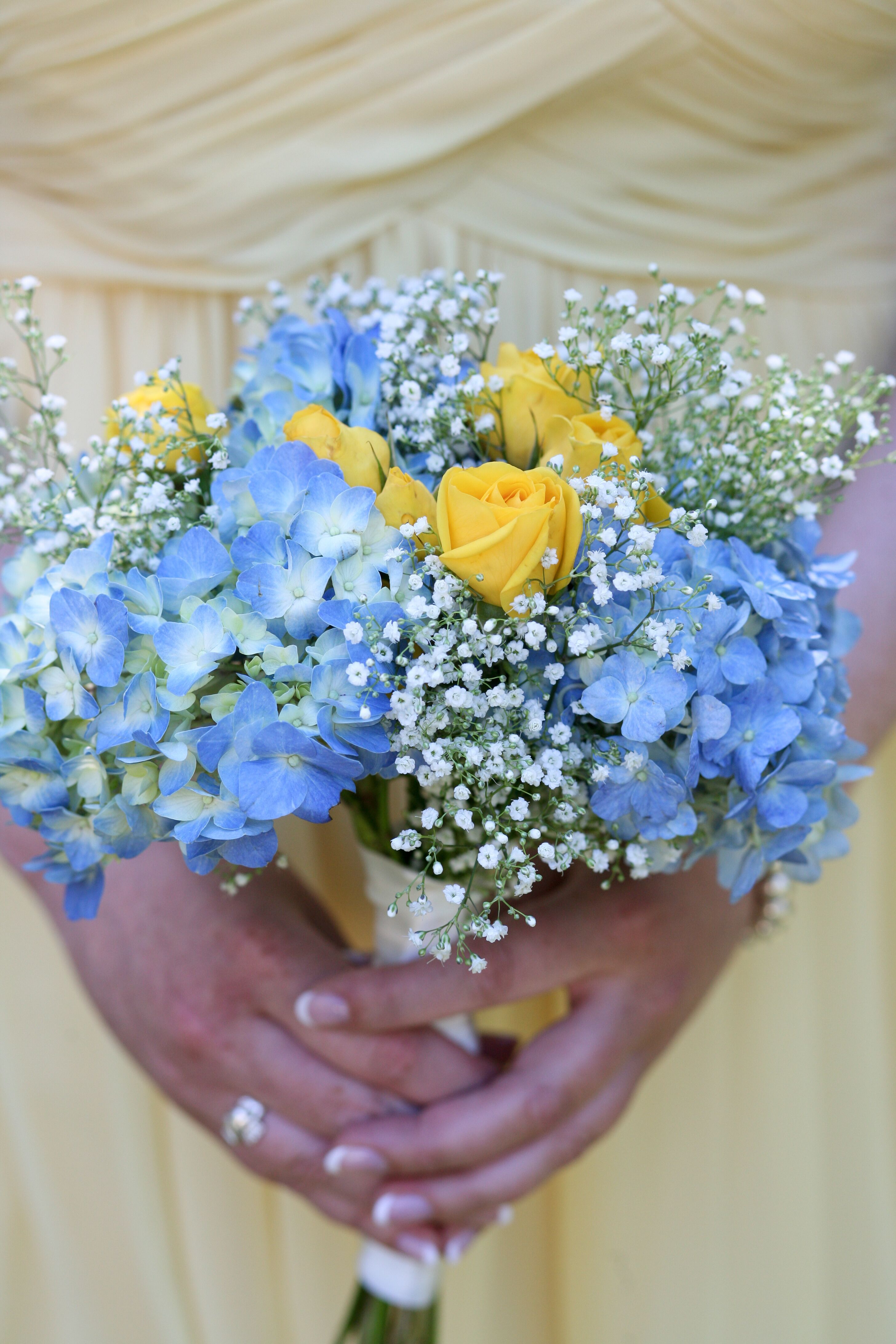 While You Can Leave All Your Wedding Flower Selections In The Hands Of A Capable Expert Flowe Blue Wedding Bouquet Hydrangea Bouquet Wedding Hydrangeas Wedding