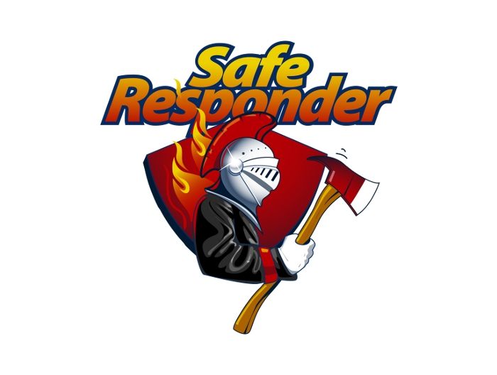 safe responder rescue logo emergency unit to help put fires out