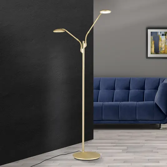 Cobra Led Floor Lamp Two Bulb Round Cobra Led Floor Lamp Two Bulb, Two Bulb Floor Lamp