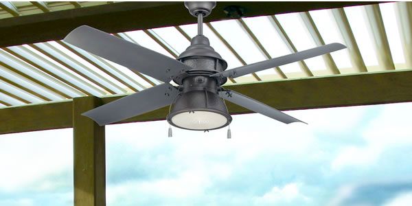 Par52agv4 Aged Galvanized Craftmade 52 Port Arbor Complete Ceiling Fan With Led Light Rustic Outdoor Fans Farmhouse Lighting Outdoor Ceiling Fans Fan, Craftmade Port Arbor Ceiling Fan