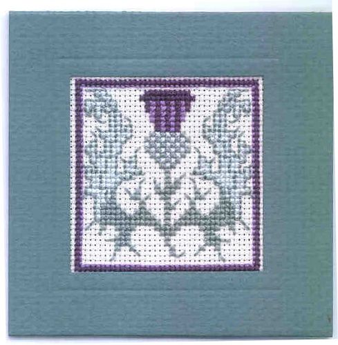 Keyring Scottish Cross Stitch Kit; /'MacKintosh Rose/' by Textile Heritage