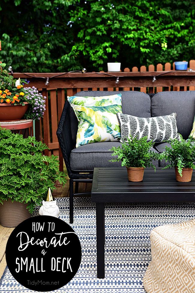 Maximize Outdoor Space Learn How To Decorate A Small Deck Small Deck 