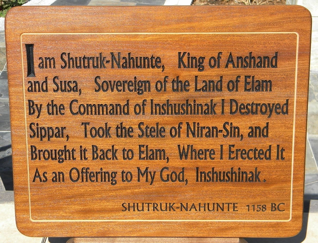 Hand Made Emperor s Club Movie Shutruk Nahunte Plaque By North Hand Made Emperor s Club Movie Shutruk Nahunte Plaque By North