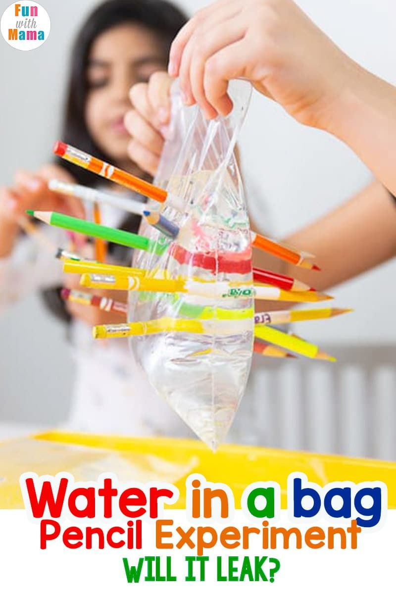 Water In A Bag Pencil Experiment – Water Experiment for Kids