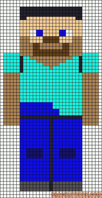 minecraft steve perler bead pattern minecraft quilt graph paper designs