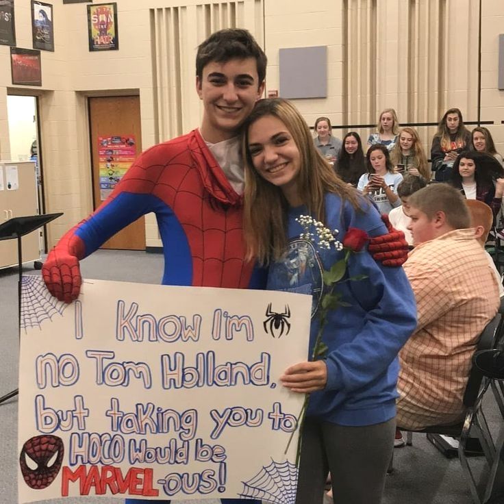 Cute Homecoming Proposals, Homecoming Signs, Proposal Ideas, Prom Posals, Homecoming Dresses, Homecoming Ideas, Senior Prom, Spiderman Homecoming, Avengers