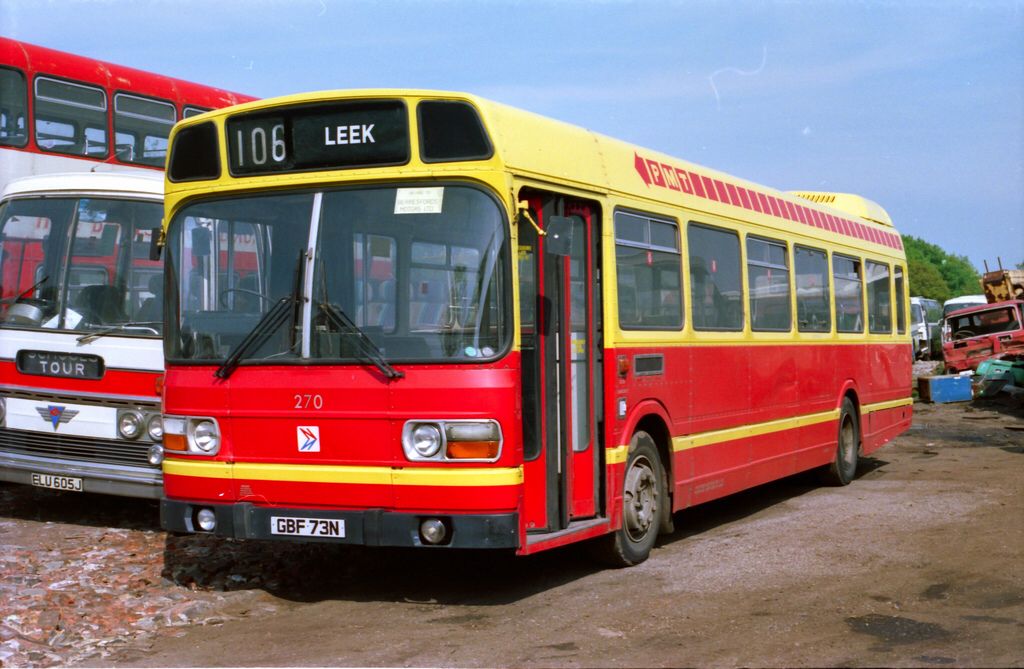 pmt gbf73n at cheddleton on hire to berresfords manchester buses retro bus first bus