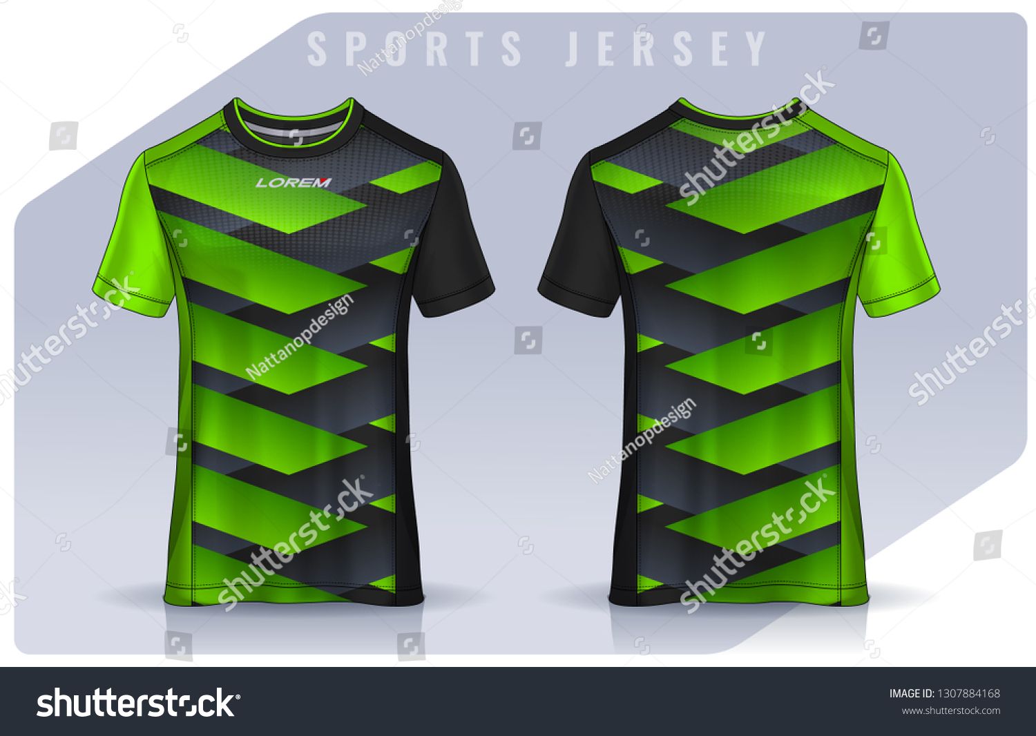 Orange-black T-shirt Sport Design Template For Soccer Jersey, Football Kit  And Tank Top For Basketball Jersey. Sport Uniform In Front And Back View.  Tshirt Mock Up For Sport Club. Vector Illustration. Royalty