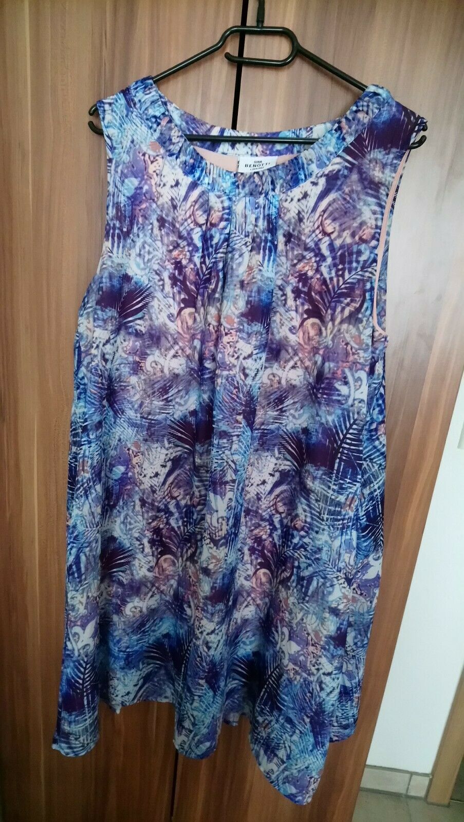 Damen Kleid von Gina Benotti Gr. 13/13 schönes Muster - Schöne