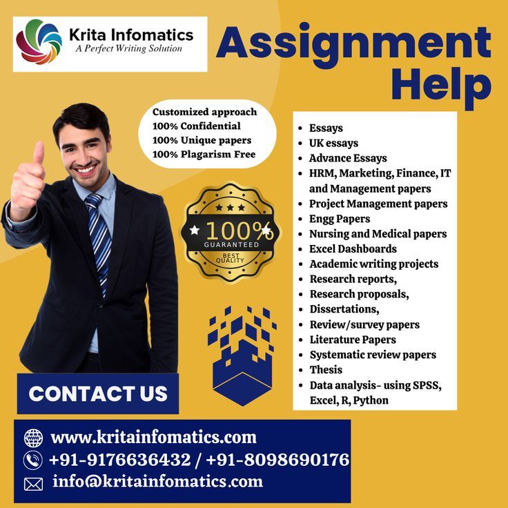 😍😍Offer : 🔸10% Discount on all bookings😍😍 We are full time research writers dealing with assignments📝, so we are providing assignments📒 which are completed by our highly qualified and proficient academic tutors with 💯Quality 💯Affordable 💯Private 💯Plagiarism-free with turnitin report Contact us through 📞WhatsApp :+91-9176636432 / +91-8098690176 📧Email: Info@kritainfomatics.com. 🌏website: https://kritainfomatics.com/ 👉Telegram channel : https://t.me/Krita_Infomatics Essay Writing Service Uk, Academic Writing Services, Reading Projects, Writing Project, Research Skills, Research Paper, Grant Writing, Independent Author, Studying Life