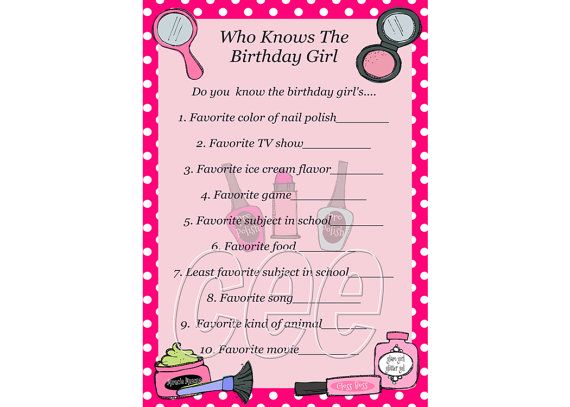 spa party birthday game spa party game for girl spa theme birthday