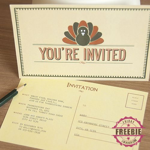 Free Printable Customizable Thanksgiving Invitation Thanksgiving