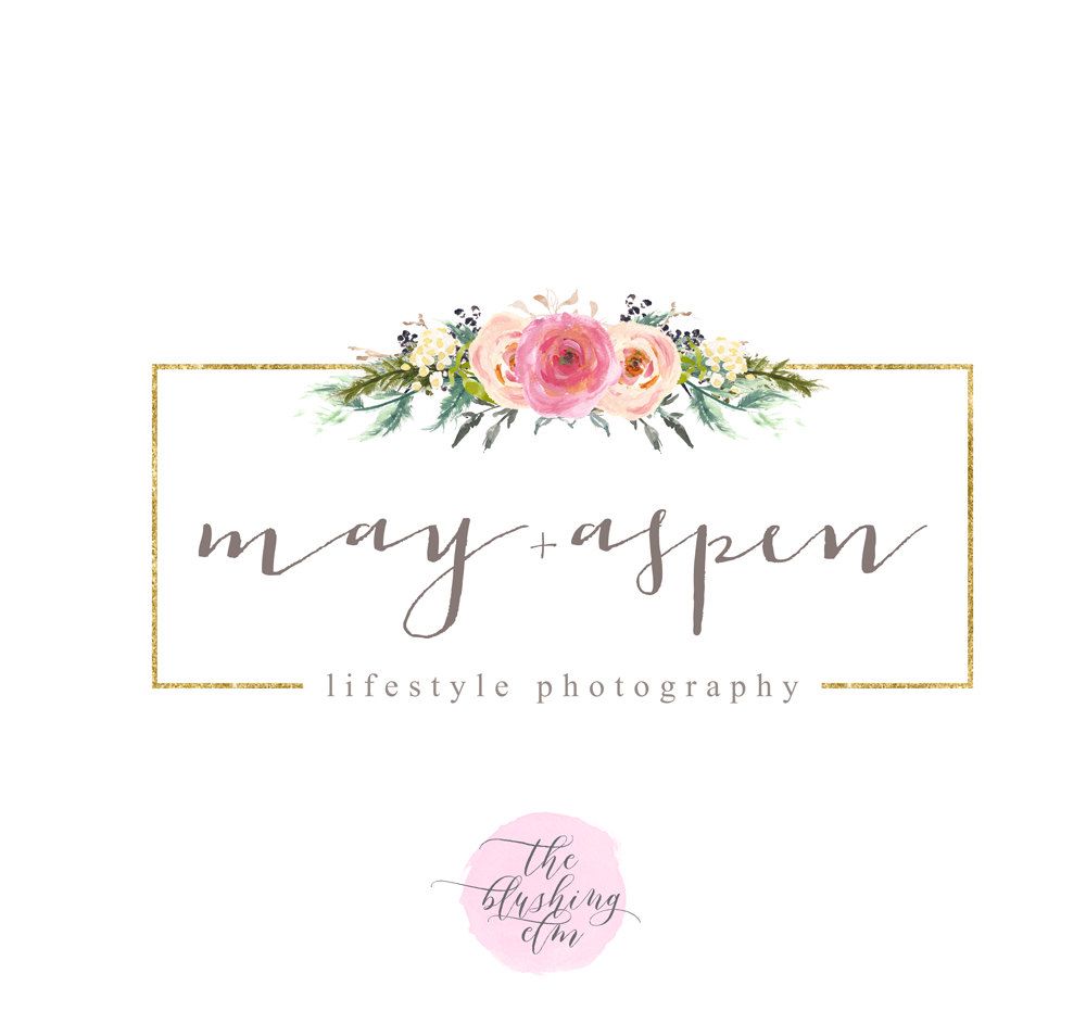Photography Logo, Premade Logo, Graphic Design, Business Logo, Logo Design, Watercolor Logo, Geometric Logo