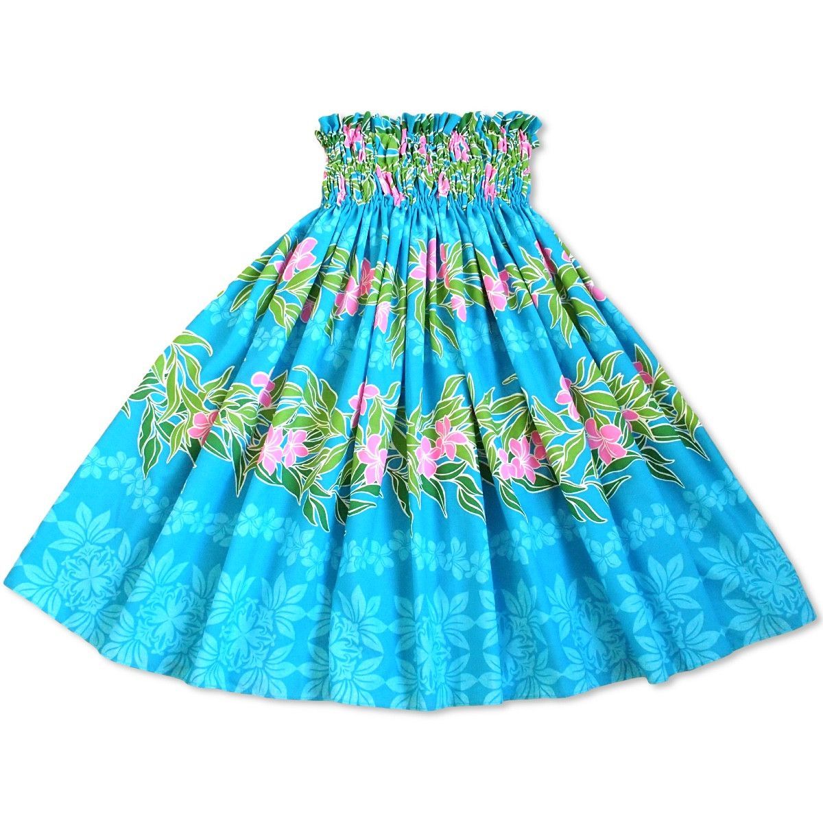 Tidepool Blue Single Hawaiian Pau Hula Skirt Hula Skirt Skirts Hula