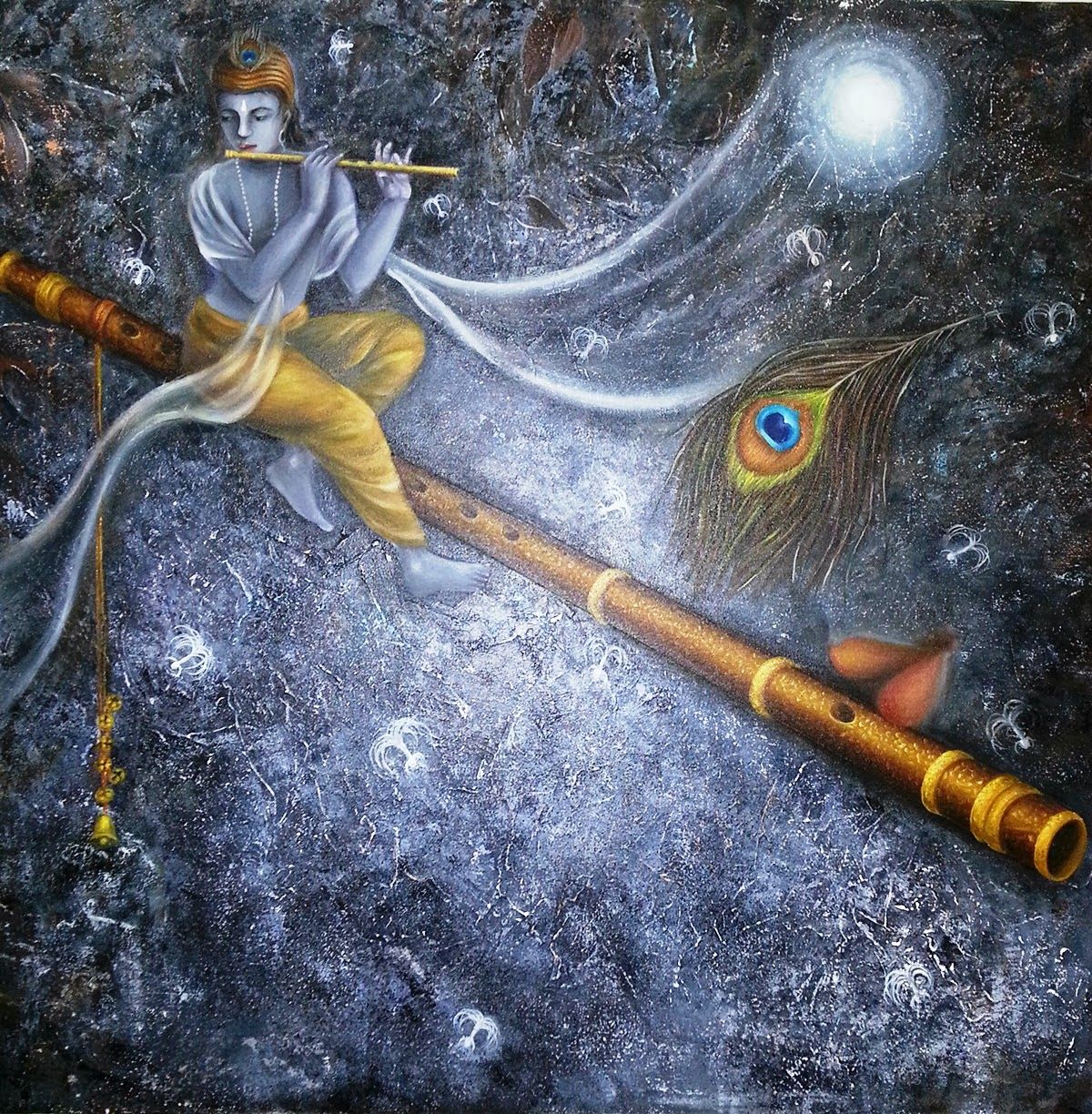 Картинки кришна и флейта