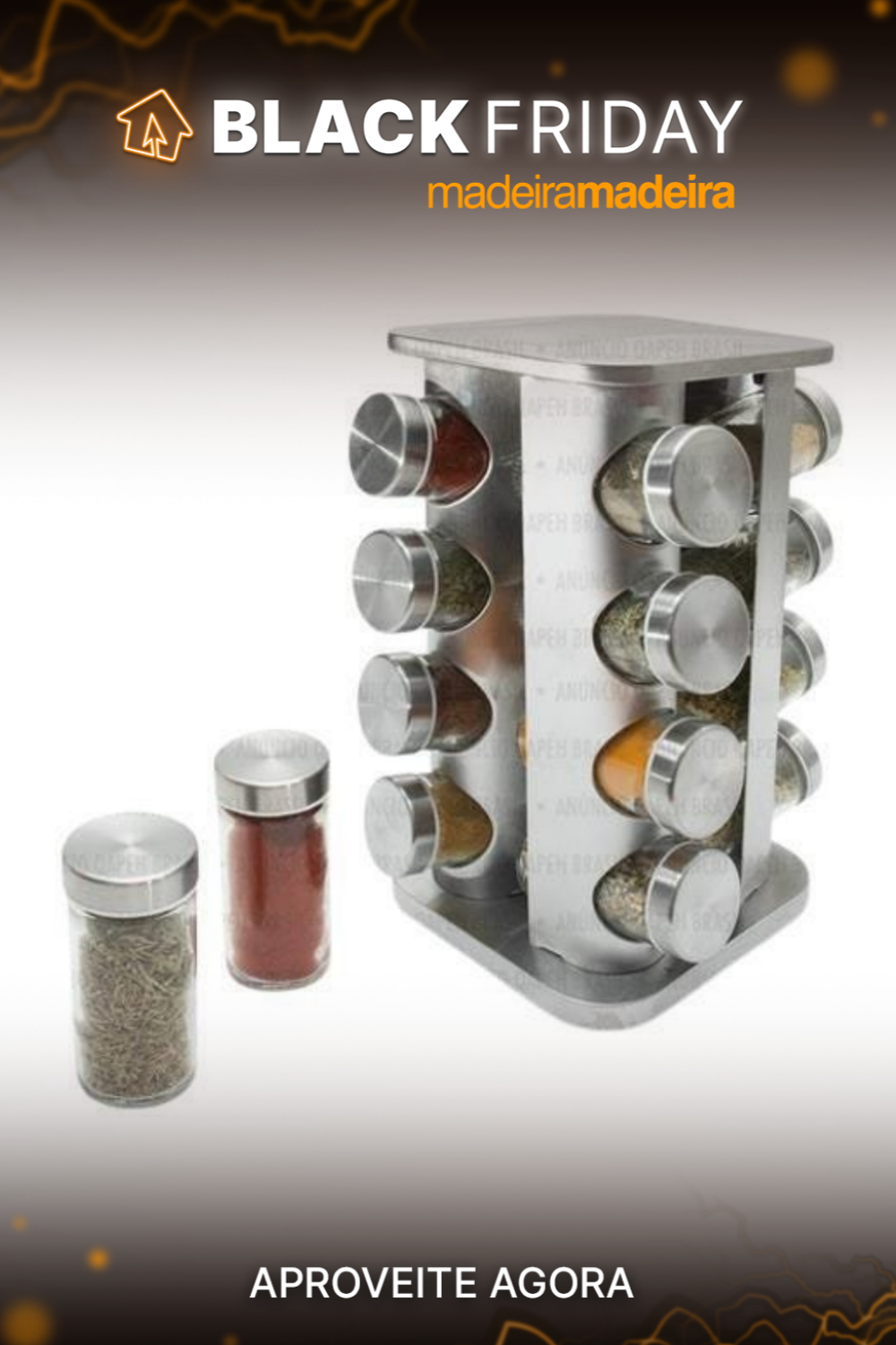 Ei, sabia que na MadeiraMadeira você pode comprar pelo Whatsapp? Mande uma mensagem que nossos consultores vão te ajudar na compra :) Muffin Pan, Products, Glass Jars With Lids, Spice Jars Glass, Diy Kitchen Appliances, Gadget
