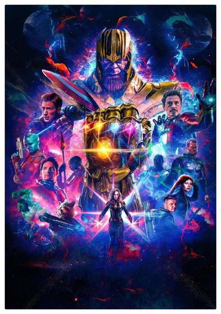 Avengers Marvel Universe End Game Movie Poster Wall Art Home Decor Superhero Print