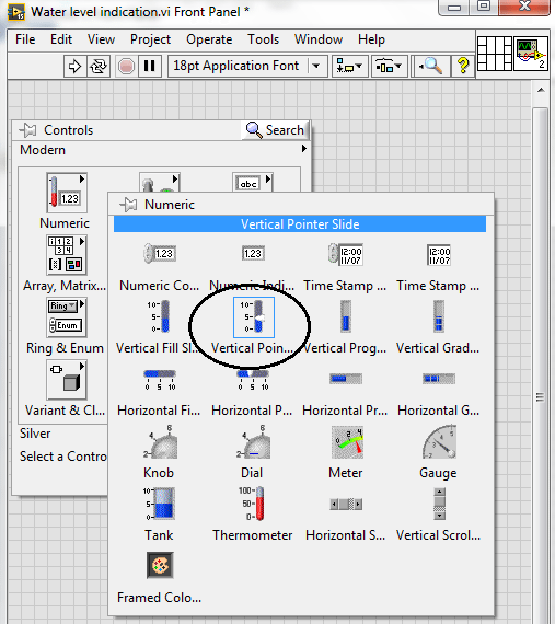 Water Level Detector in LabVIEW