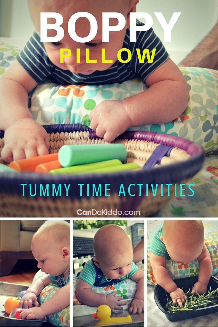 Boppy Pillow Tummy Time Activities for Baby Play | CanDo Kiddo Tummy Time Activities, Baby Learning Activities, Infant Activities, Baby Development Activities, Child Development, Family Activities, Kids Learning, Sensory Activities, Baby Massage