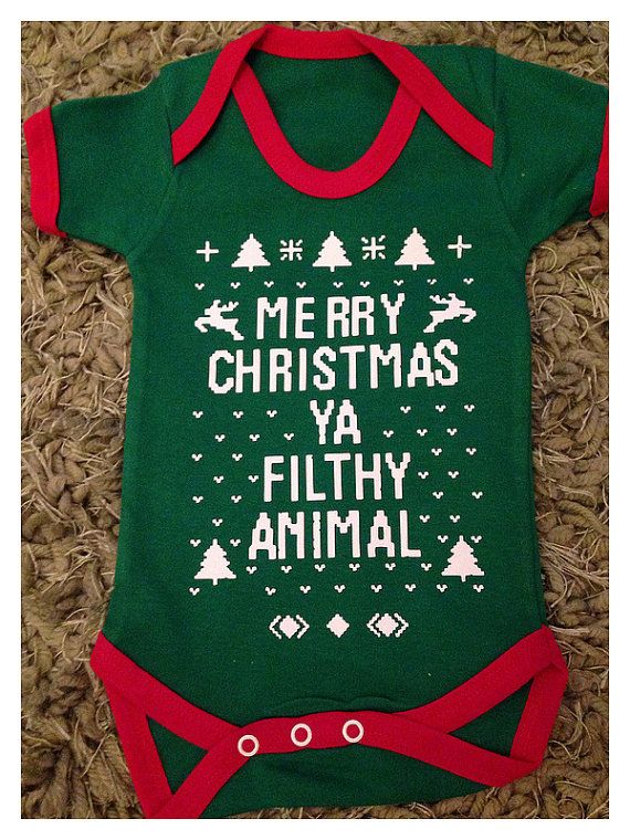 xmas merry christmas ya filthy animal funny design bodysuit onesie xmas merry christmas ya filthy animal funny design bodysuit onesie on etsy 13 26