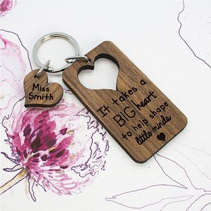 THANK YOU TEACHER GIFT Keyring TEACHING ASSISTANT,NURSERY TEACHER-Apple keyring
