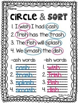 Digraphs SH TH Worksheets and Activities NO PREP