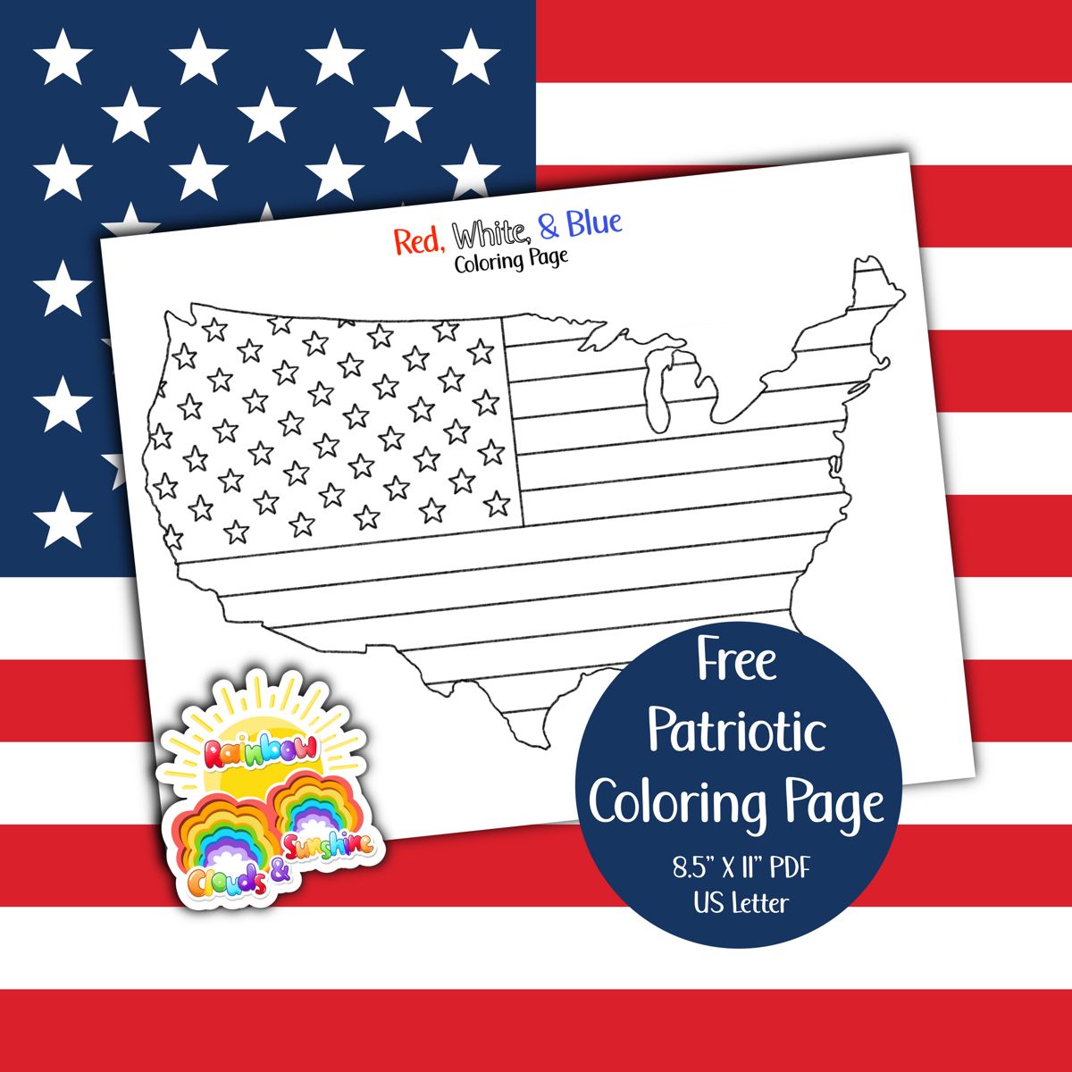 FREE Printable Patriotic Coloring Page in 2022 Coloring pages