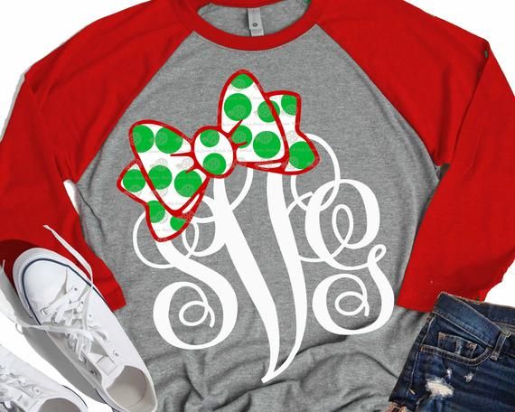 Download Christmas svg Christmas bow Monogram svg shorts and lemons girls christmas Christmas SVG dxf EPS ...