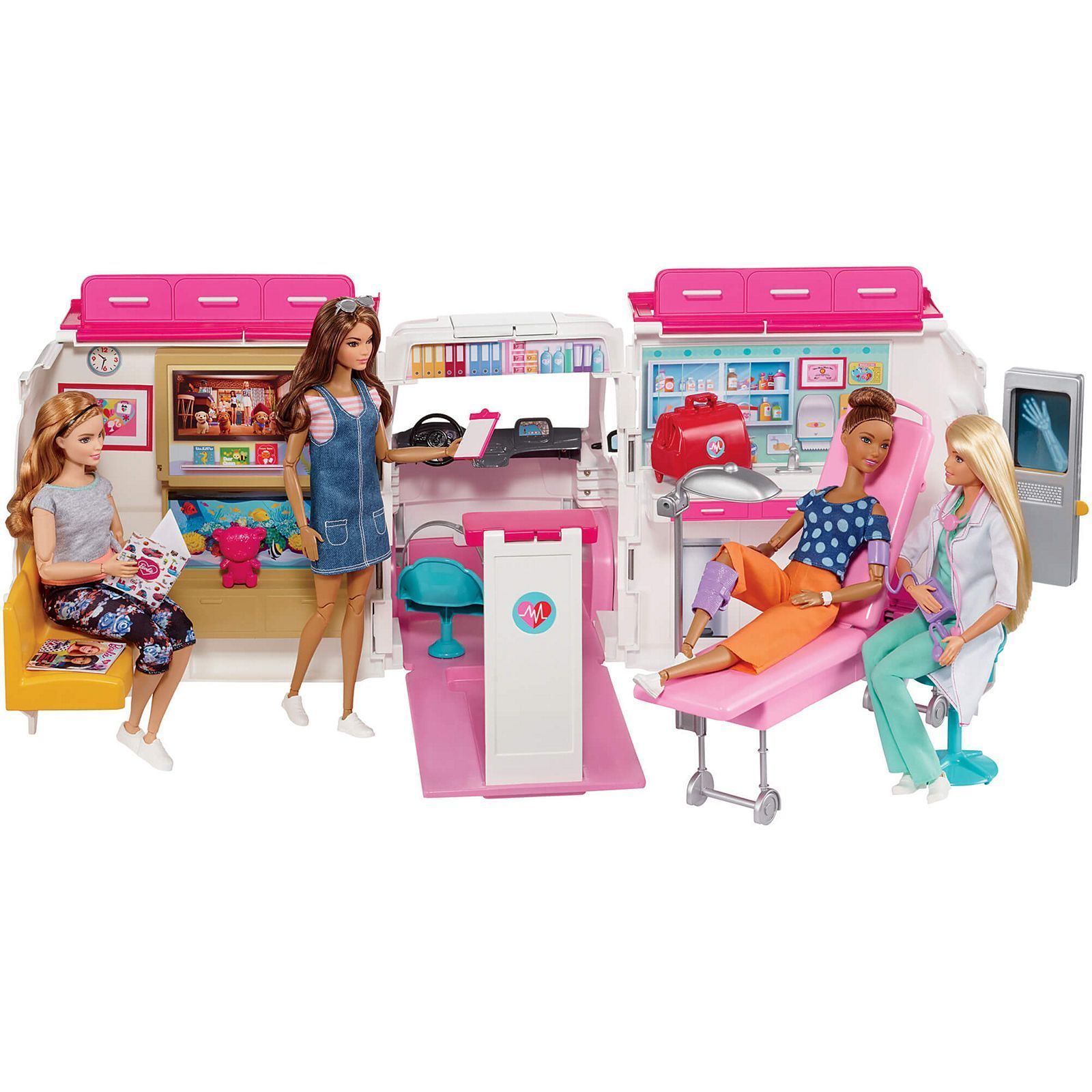 Barbie Care Clinic Vehicle \u0026 Playset | FRM19 | Barbie | Barbie toys, Barbie playsets, Barbie sets