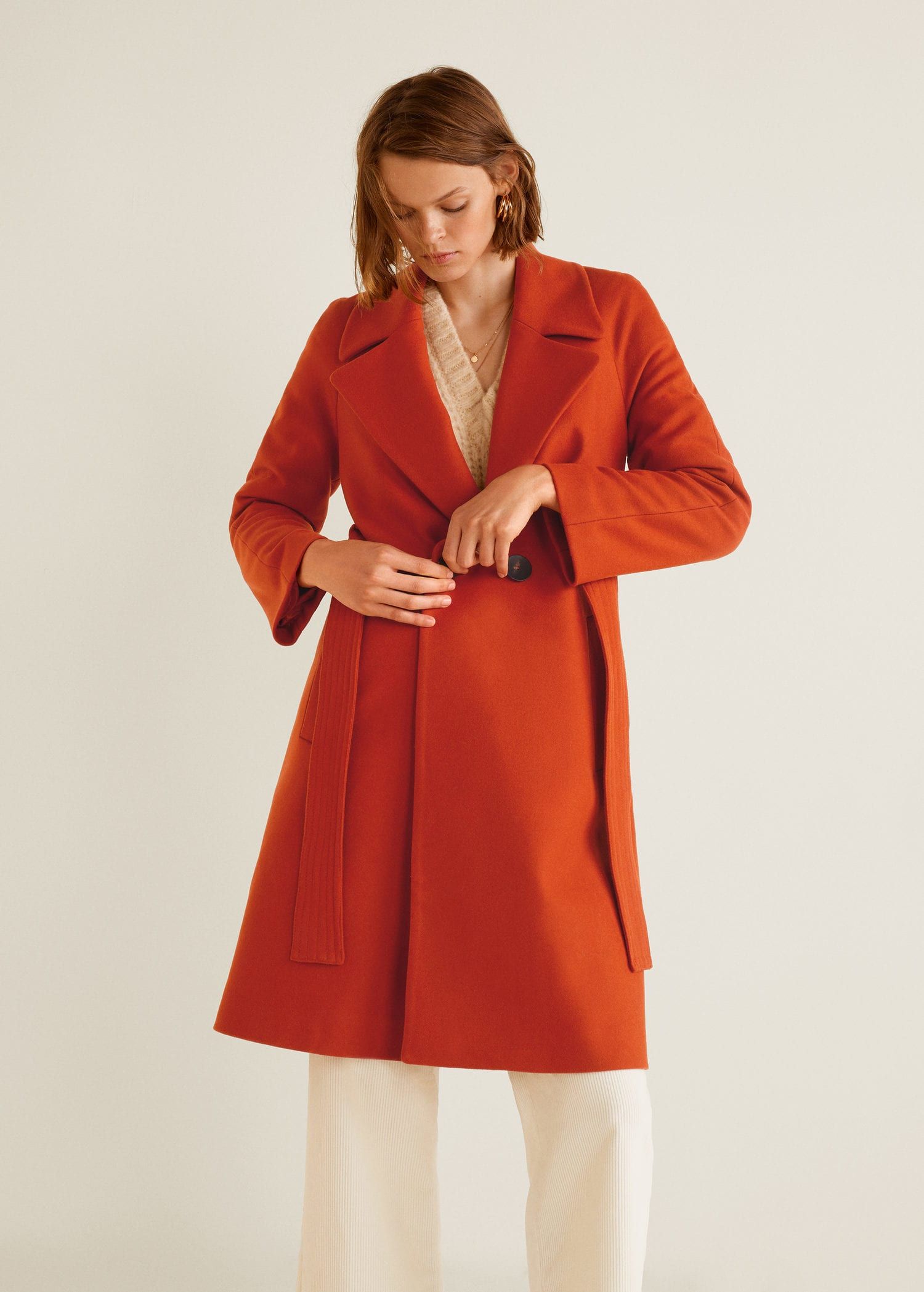 Belted Wool Coat from Mango on 21 Buttons Belted Wool Coat from Mango on 21 Buttons