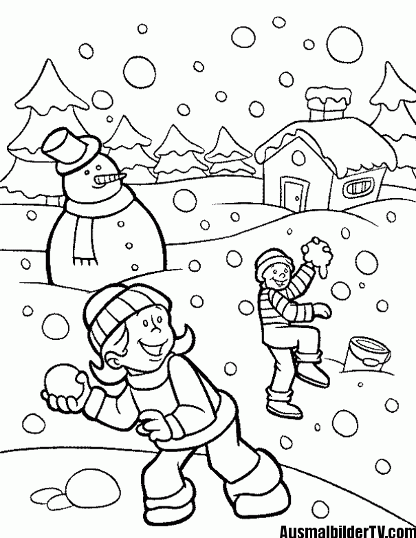 Ausmalbilder Winter Ausmalbilder Winter Ausmalbilder