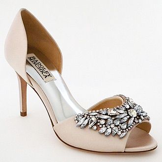 badgley mischka pink wedding shoes
