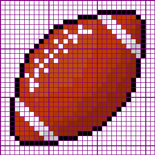 free crochet & cross stitch graphs | Football Charted Design. Graph Crochet, Crochet Cross, Free Crochet, Perler Bead Patterns, Beading Patterns, Perler Beads, Plastic Canvas Crafts, Plastic Canvas Patterns, Cross Stitching