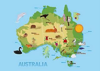 great aussie map verdict we used this map for the title page of a country study about australia