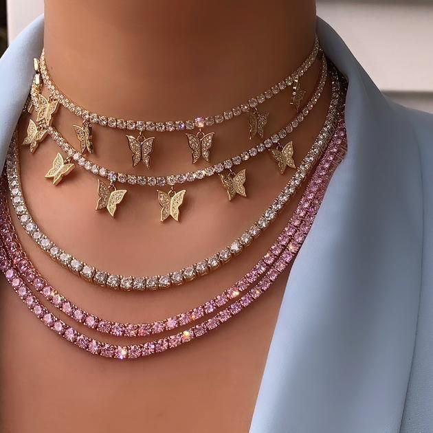 Colar de tênis rosa bebê BP - Jóias e acessórios femininos - Colar de têni...
