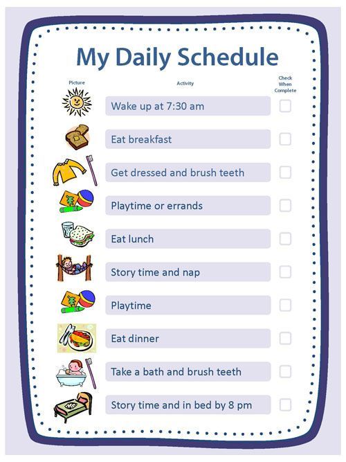 Free Blank Templates for Daily Schedule, Chore Chart, Reward Chart