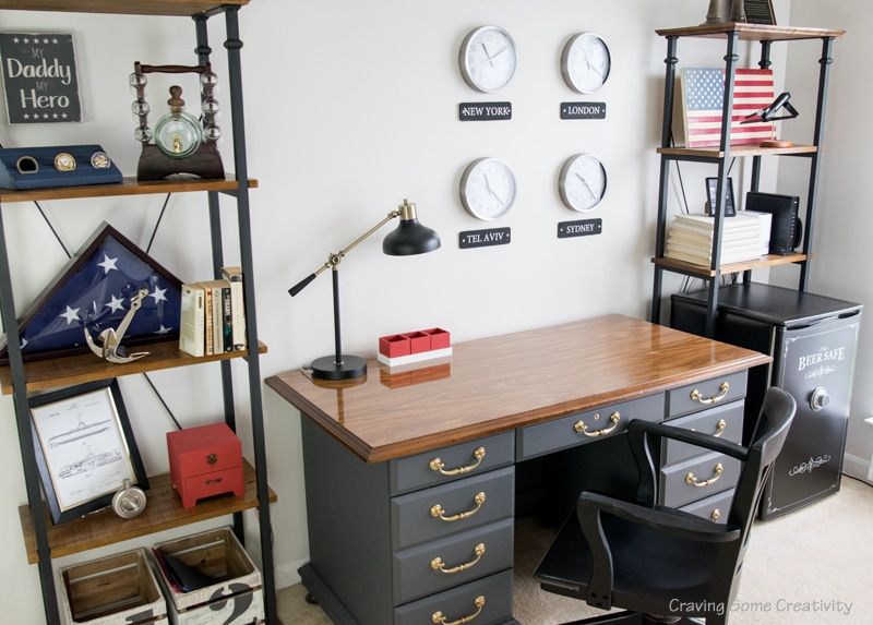 Paint Idea For Dad S Desk Military Home Decor Military Office Decor Masculine Office Decor Paint Idea For Dad S Desk Military Home Decor Military Office Decor Masculine Office Decor